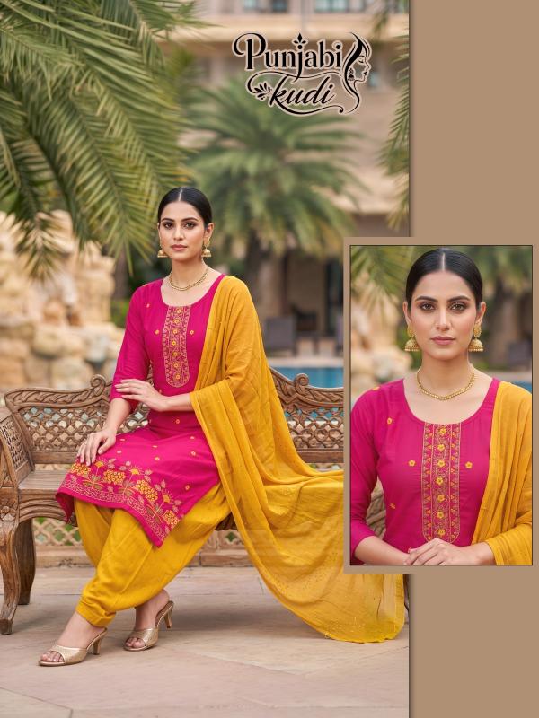 Desi kudi punjabi kudi 3pcs kurtis wholesale online in surat